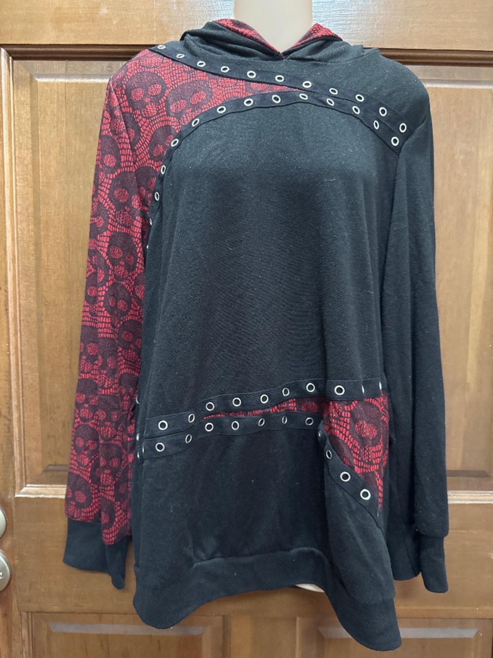 Goth hooded sweatshirt grunge
